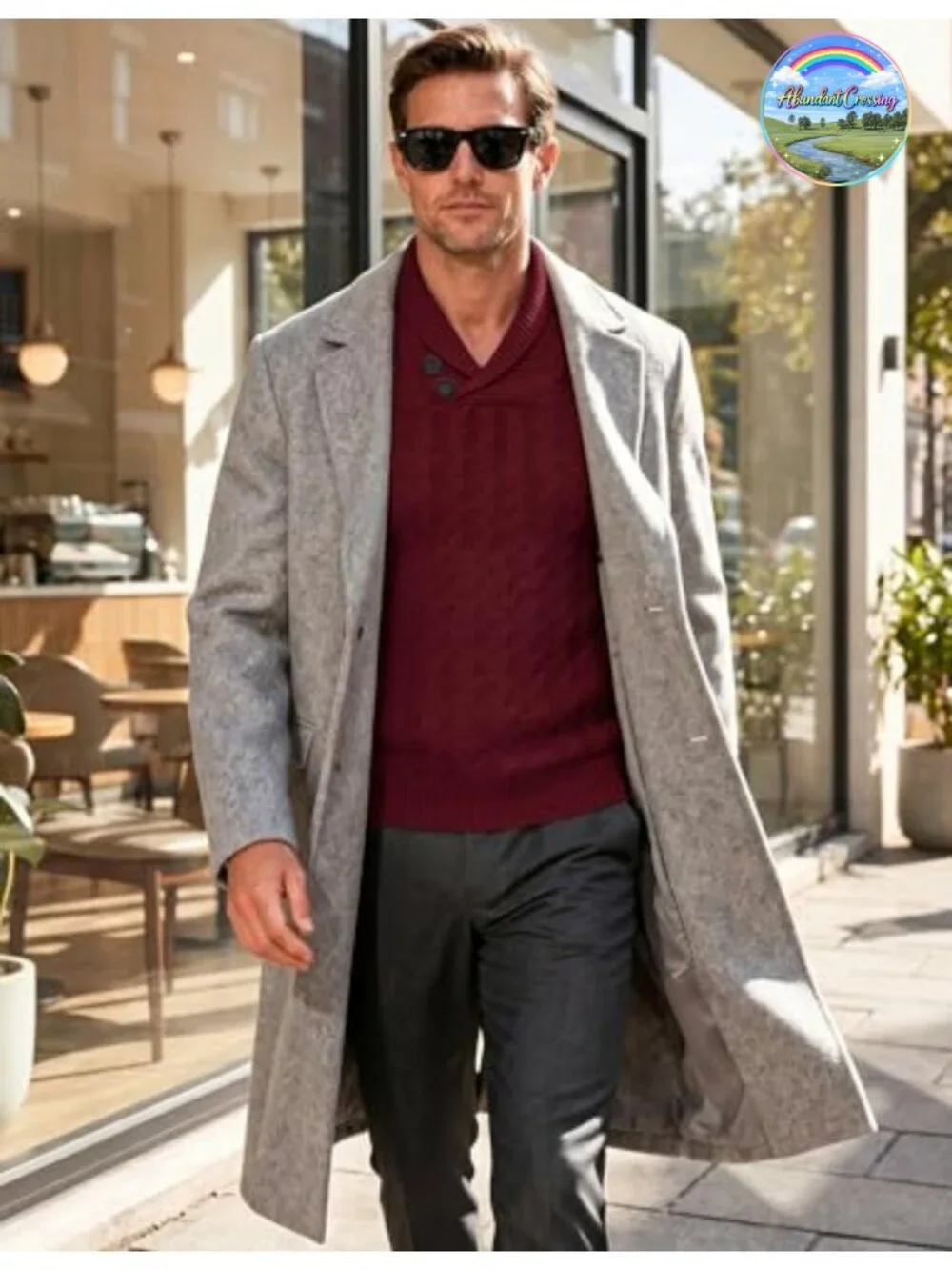 Men's Shawl Collar Pullover Sweater Slim Fit Casual Button Cable Knit